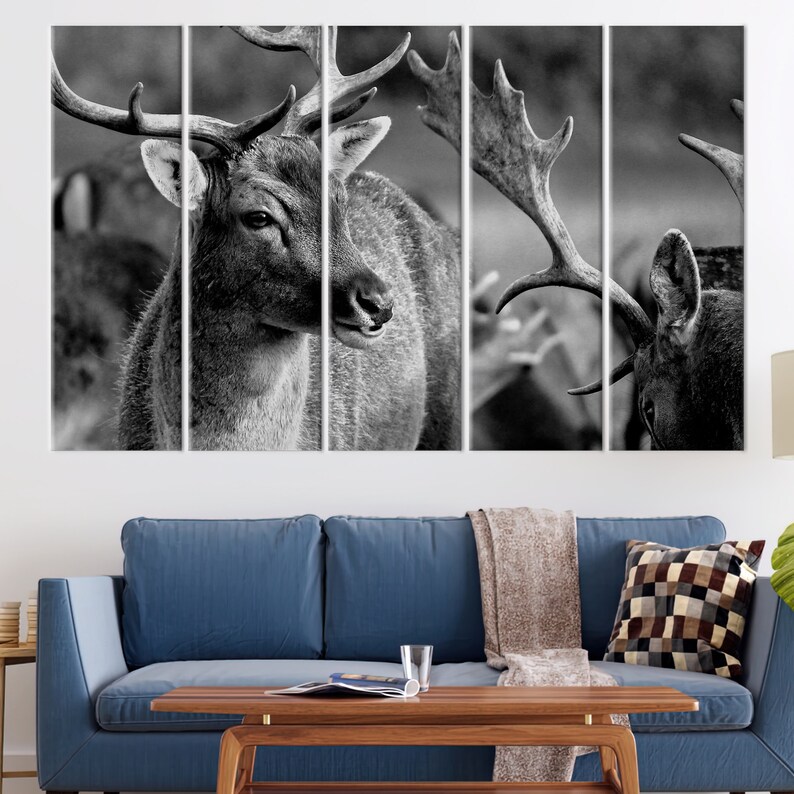 Deer Wildlife Photo Print, Loft Poster, Deer Photo Canvas, Wildlife Canvas Art, Deer Printed, Animal Wall Art, Animalistic Printed, image 4