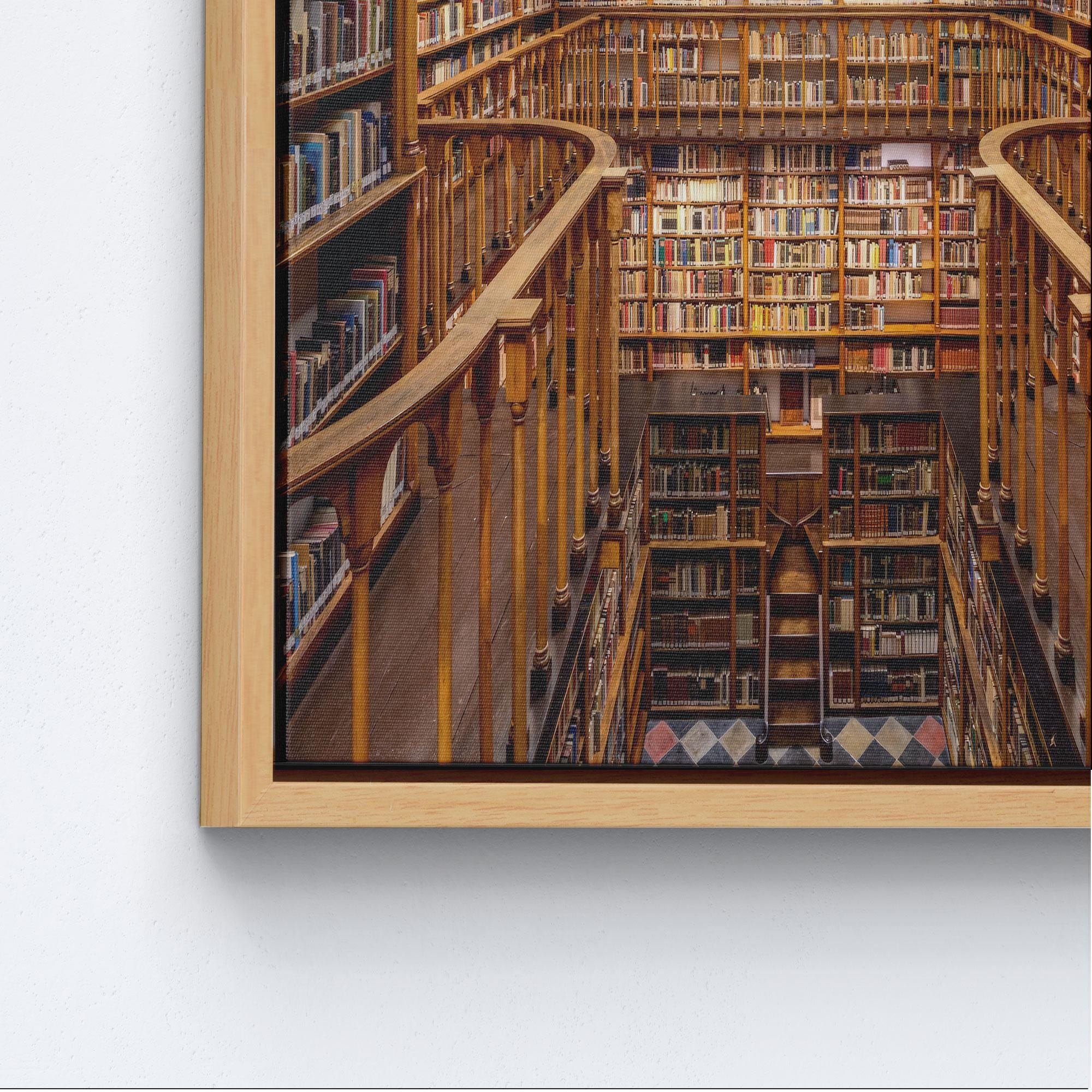 Library Canvas Print: Books Wall Art, Modern Decor - Etsy