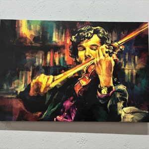 Abstract Art, Music Room Wall Art, Violin Printed, Gift For Violinist Poster, Music Wall Art, Man Wall Art, Men Violins Wall Art,