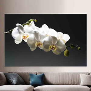 Blume Leinwand Druck, Orchidee, Wohnkultur Wandkunst, 3D Wandkunst, 3D Leinwand, Blumen Liebhaber Geschenk Leinwand, Orchidee Foto Kunstwerk, Orchidee gedruckt,