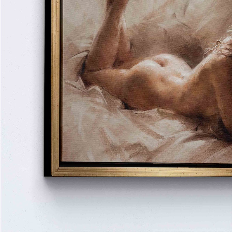 Sexy Woman Painting Print, Sensual Wall Art, Personalized Gifts, Gift for Him, Wall Art Canvas, Sexy Canvas Art, Erotic Canvas Print,Mature image 8
