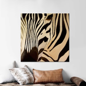 Canvas, Canvas Print, Large Canvas, Abstract Zebra Painting Print, Modern Wall Art, Abstract Zebra Wall Art, Animal Canvas Print,