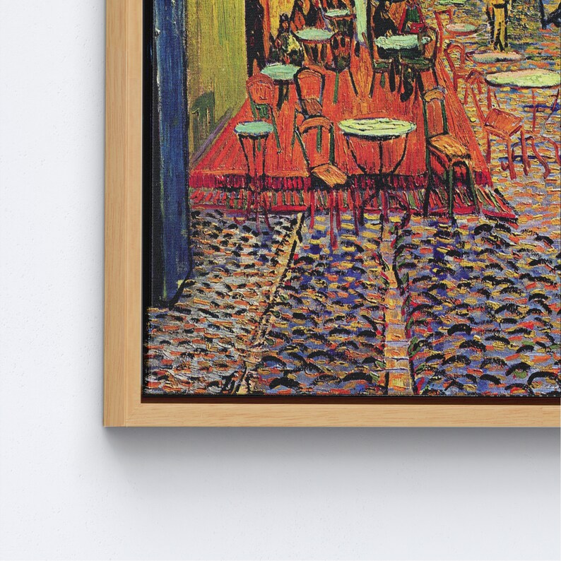 Cafe Terrace Night, Famous Art Canvas, Van Gogh Art, Reproduction Wall Decor, Cafe Landscape Art Canvas, Oil Painting Print, image 6