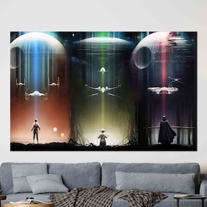 Gift for Her, 3D Wall Art, Best Movie Canvas Art, Custom Wall Decor, Star Wars, Star Wars Wall Decor, Modern Artwork, Abstract Artwork,