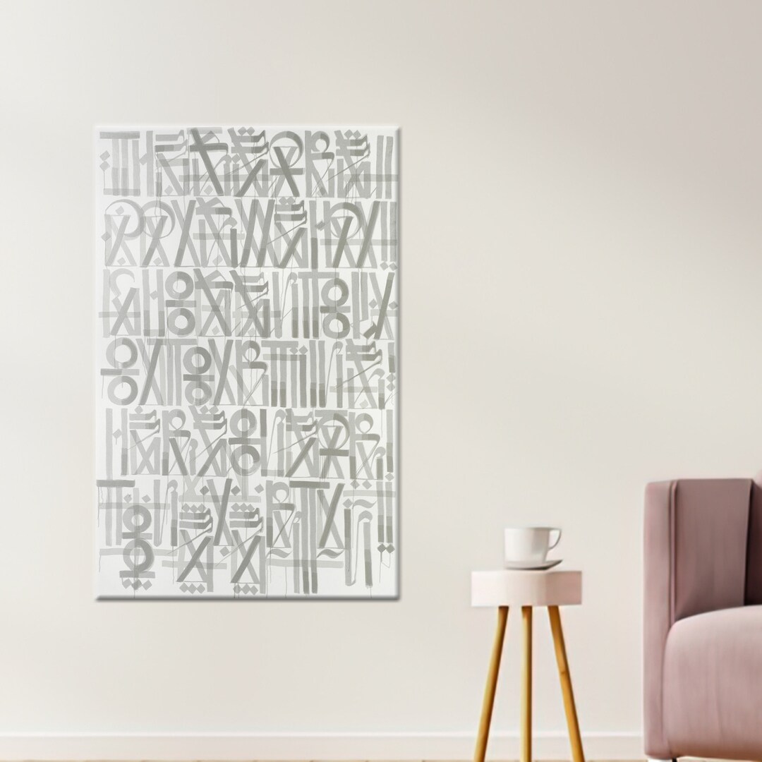 Large Wall Art, Canvas Print, 3D Wall Art, Retna, Modern Graffiti Art
