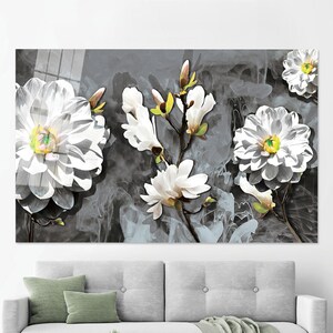 Glass Art Gift, Floral Glass Printing, Abstract Wall Art, Large Glass Wall Art, Custom Glass Printing Wall Art, , Flower Glass Art,