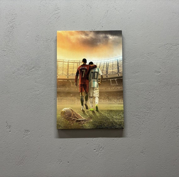 Lionel Messi Cristiano Ronaldo, Trendy Canvas, Cristiano Ronaldo Artwork, Lionel Messi Art Canvas, Sport Canvas Art, Motivation Canvas,