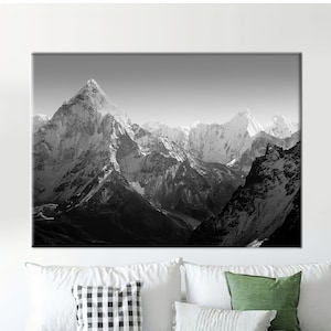 Everest Base Camp, Mountain Landscape Wall Decor, Everest Canvas Art, Himalaya Art Canvas, Mountain Art, Everest Base Camp Canvas Art,