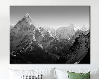 Everest Base Camp, Mountain Landscape Wall Decor, Everest Canvas Art, Himalaya Art Canvas, Mountain Art, Everest Base Camp Canvas Art,
