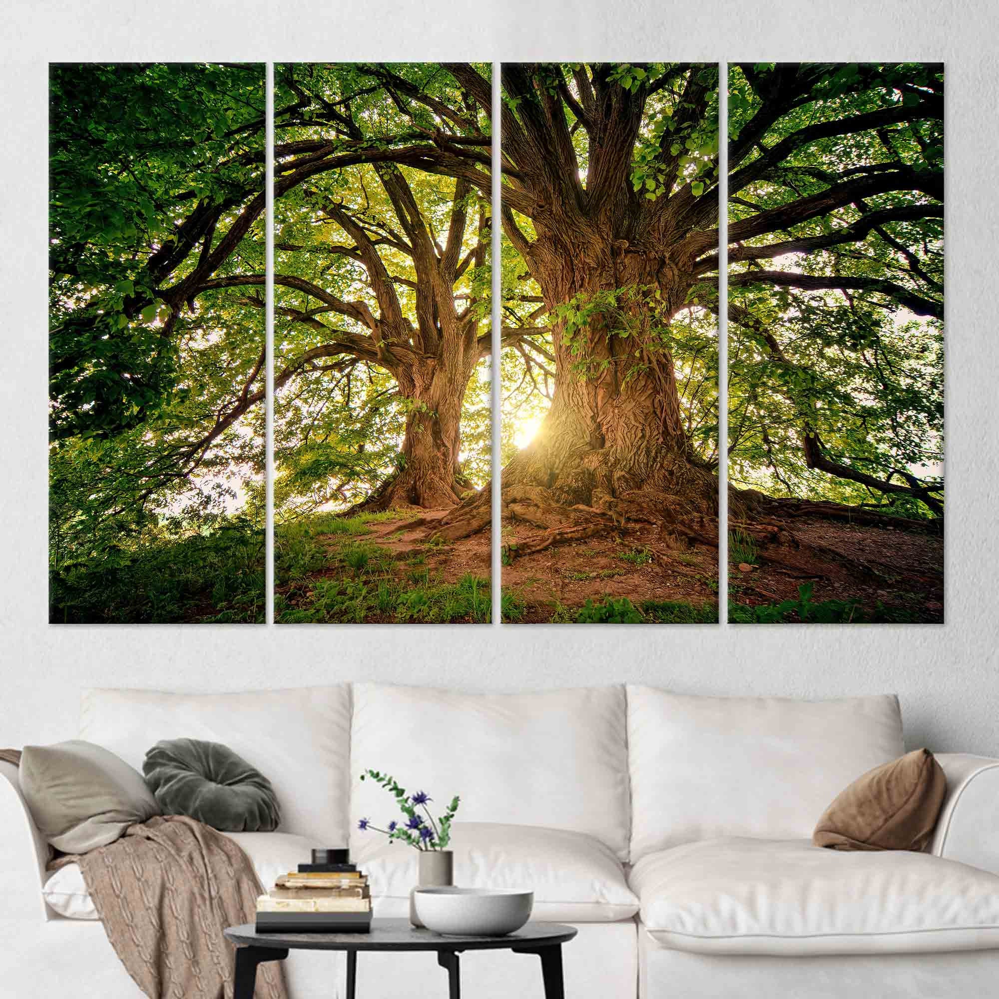 hyidecorart Muurschilderingen Woonkamer Groot, 50x100 cm Wit En Gouden Bloemen Canvas Foto's, Natuur Landschap Foto's Slaapkamer Esthetisch Kantoor Hal Eetkamer Trap Studeerkamer