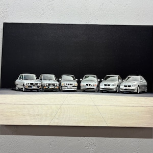Bmw All 5 Series Wall Art, Bmw Car History Wall Art, Bmw All 5 Series Printed, Garage Poster, Car Wall Art, Bmw Canvas,