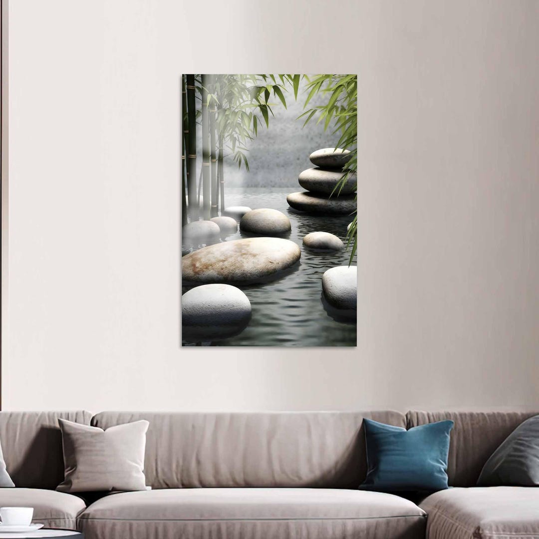 Zen Garden Tempered Glass Wall Art: Spa Style Minimalist Decor - Etsy