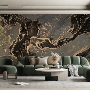 Bright Wall Paper,Modern Wall Paper,Paper Wall Art ,Alcohol Ink Mural,Modern Marble Wall Decor,Gray Marble Wall Poster,
