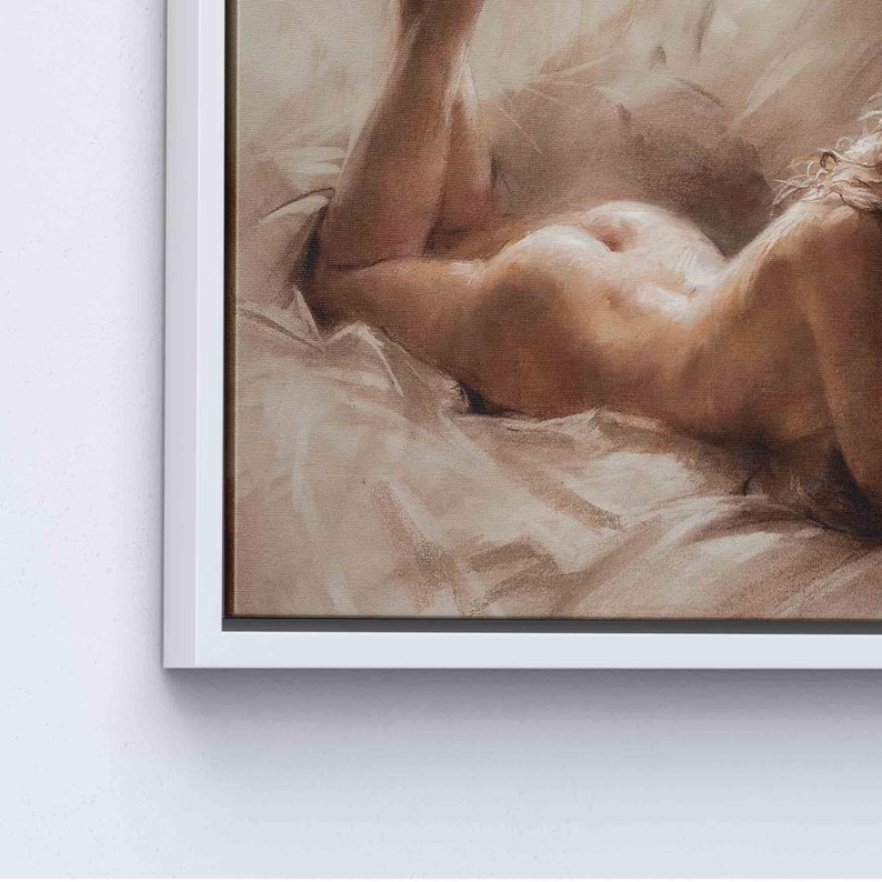 Sexy Woman Painting Print, Sensual Wall Art, Personalized Gifts, Gift for Him, Wall Art Canvas, Sexy Canvas Art, Erotic Canvas Print,Mature image 6