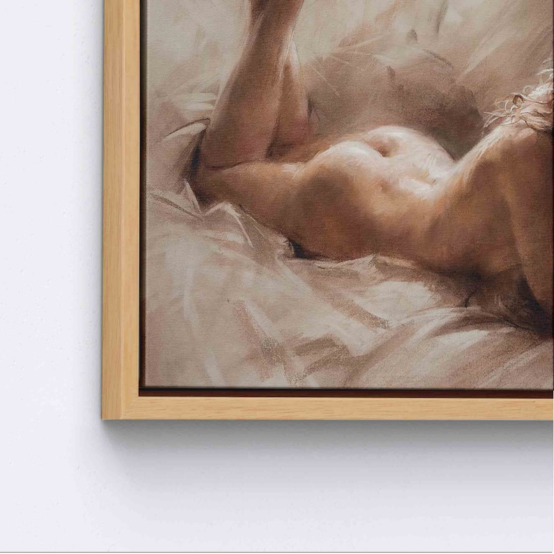 Sexy Woman Painting Print, Sensual Wall Art, Personalized Gifts, Gift for Him, Wall Art Canvas, Sexy Canvas Art, Erotic Canvas Print,Mature image 9
