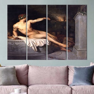 Alexaandre Cabanel, Poster famoso, Riproduzione artistica da parete, Poster Canabel, Decorazione murale di un uomo nudo, Arte su tela vintage, immagine 3