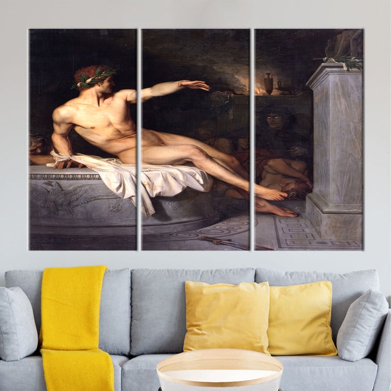 Alexaandre Cabanel, Poster famoso, Riproduzione artistica da parete, Poster Canabel, Decorazione murale di un uomo nudo, Arte su tela vintage, immagine 2