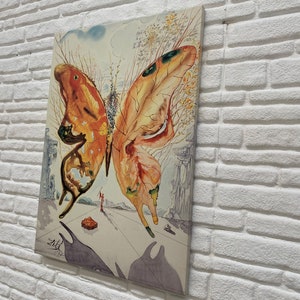 Living Room Wall Art, Canvas Gift, Canvas Decor, Salvador Dali Venus Butterfly, Famous Poster, Dali&#39;s Butterflies Canvas Decor,
