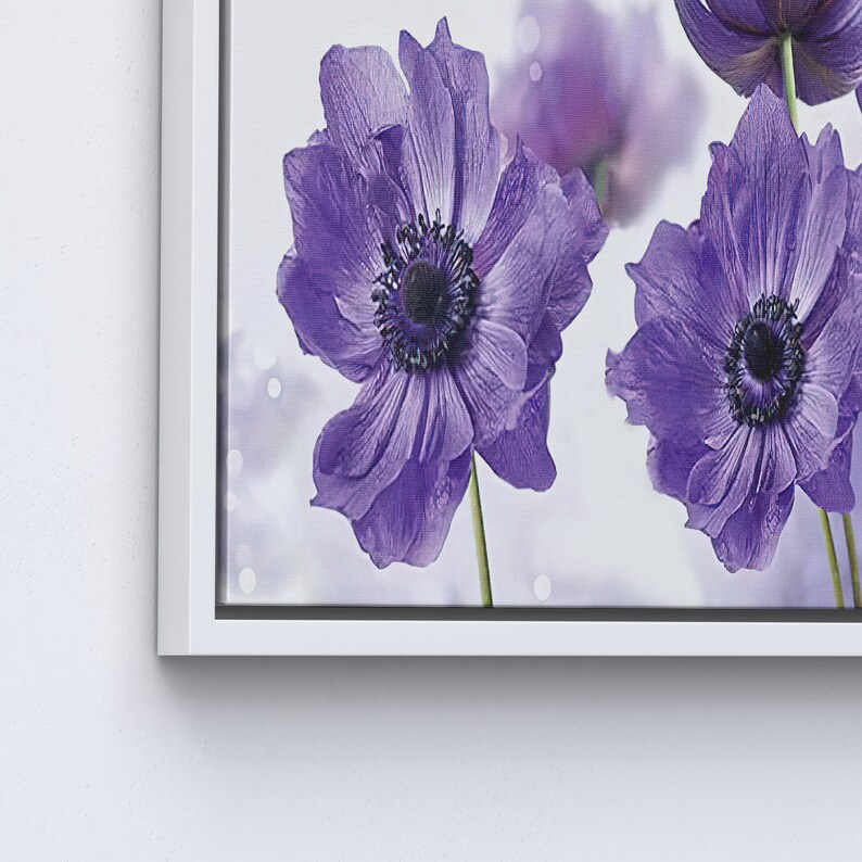 Wall Decor Canvas Wall Art Wall Art Purple Flower Purple Etsy