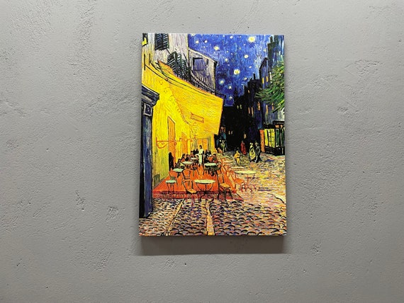 Cafe Terrace Night, Famous Art Canvas, Van Gogh Art, Reproduction Wall Decor, Cafe Landscape Art Canvas, Oil Painting Print,