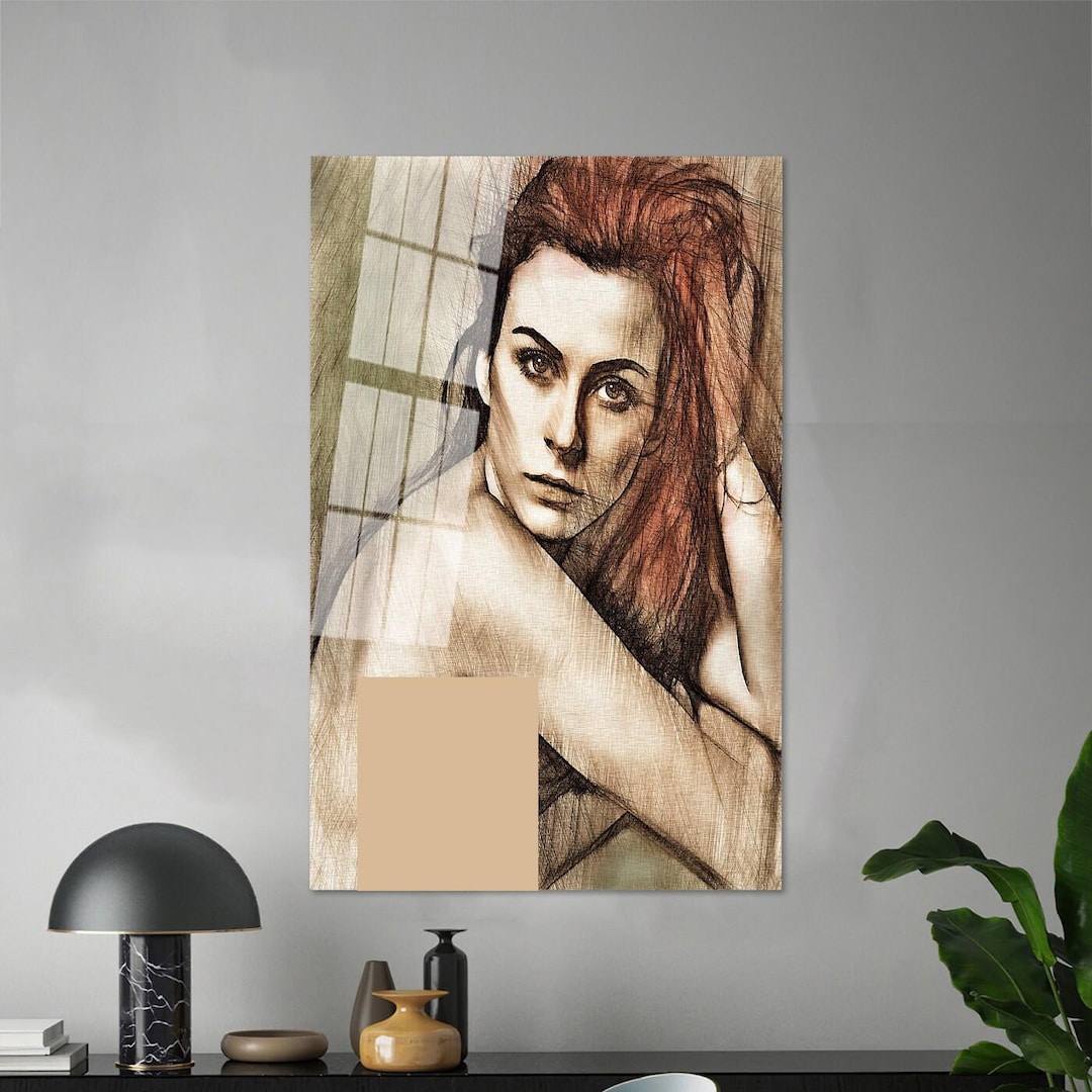 Woman Nude Art Decor, Nude Woman Breast Wall Art, Nude Breast Wall Art