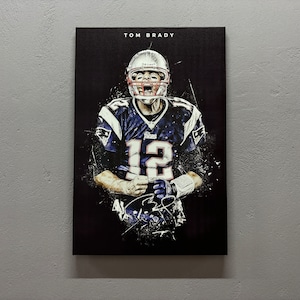 Tom Brady Art Canvas, American Sports Art Canvas, Gym Canvas Art, Motywacyjne dzieła sztuki, Motywacyjne wydruki, American Football Canvas Art,