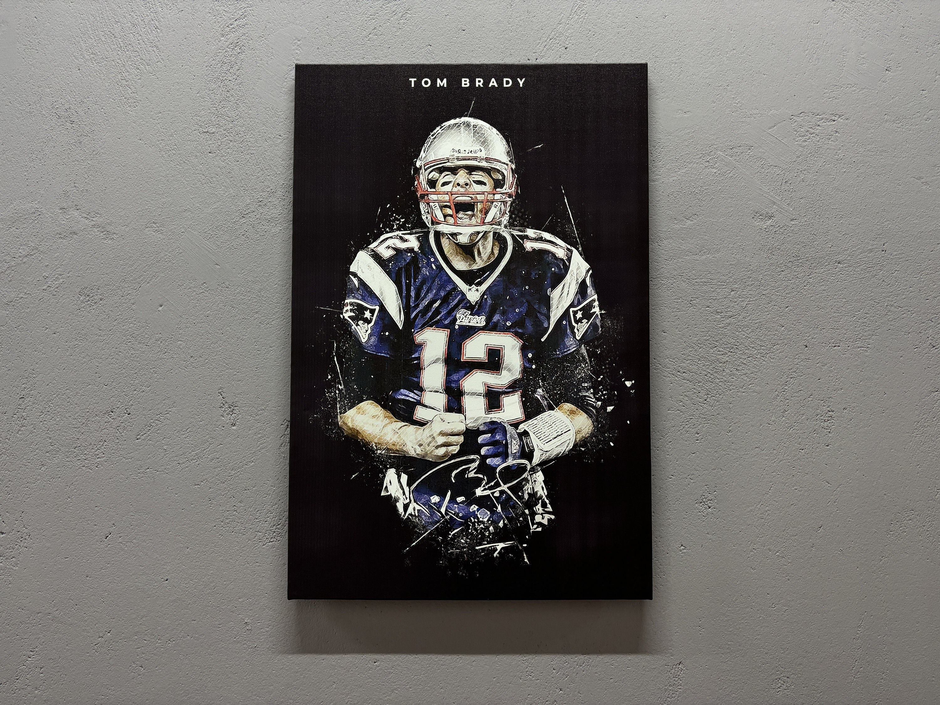 トム・ブレイディ　直筆サイン入りアートプリント　タンパベイ・バッカニアーズ トム・ブレイディ 直筆サイン入りアートプリント タンパベイ