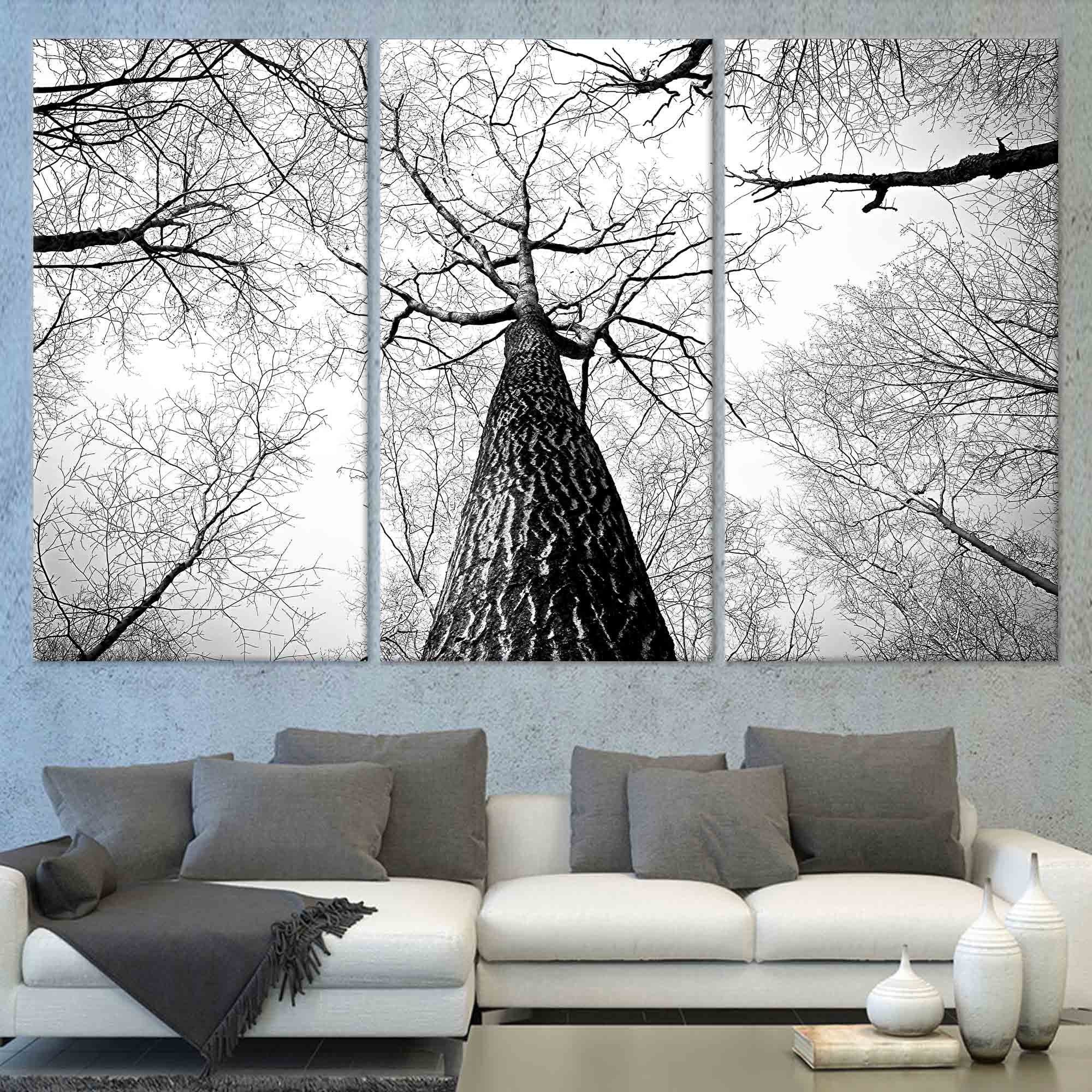 Black and White Tree Canvas Print: Landscape Wall Art - Etsy