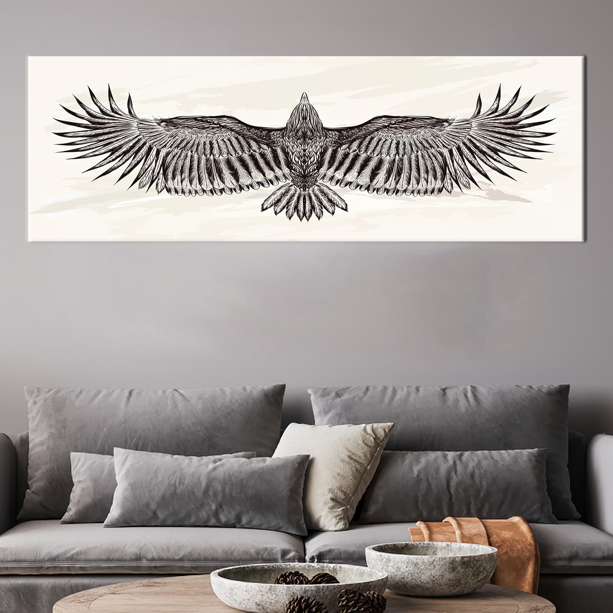 Condor Drawing, Bird Wall Art, Big Bird Art, Condor Flying Wall Art ...