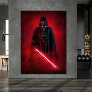 Wall Art Prints, Bohemian Wall Art, Large Canvas, Modern Canvas Art, Starwars Art, Black Poster, Man Cave Art Canvas, Home Decoration,
