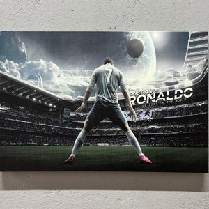 Cristiano Ronaldo, Motivation Wandkunst, Ronalo Liebhaber Geschenk Poster, Fitnessstudio gedruckt, Sport Leinwand, Cristiano Ronaldo Poster, Mann Höhle Leinwand,