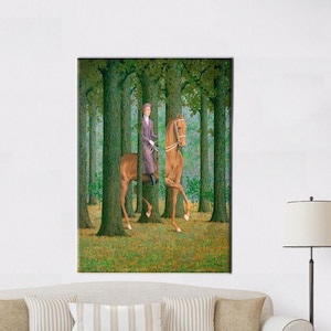 Rene Magritte La firma vuota, La firma vuota stampata, Rene Magritte Wall Art, Famoso stampato, Tela d'arte equestre,
