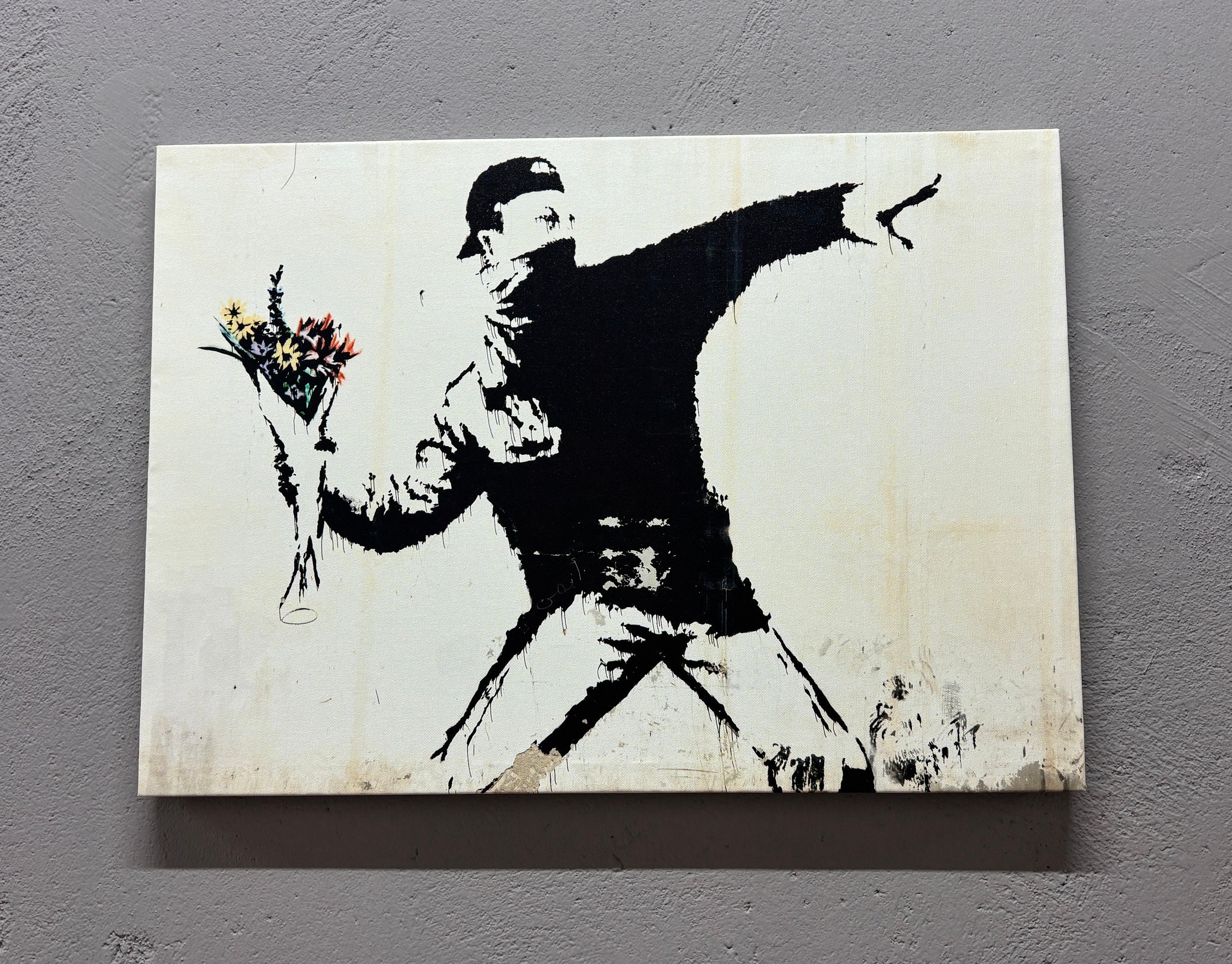 Banksy Heart ( Cuore ) - Quadro Stampa su Tela, Poster, Tavola mdf