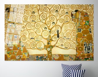 Klimt 'Tree of Life' Glass Wall Art - Personalized Decor