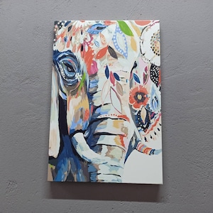 Olifant schilderij print, dier gedrukt, eigentijds canvas, olifant canvas, olifant minnaar cadeau canvas, abstracte olifant kunst aan de muur,