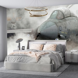 War Plane Paper Craft, Decor For Wall, Plane Wall Decals, Wall Mural, Modern Wall Print, Jet Paper Craft, Gift For House, Boy Room Wallpaper