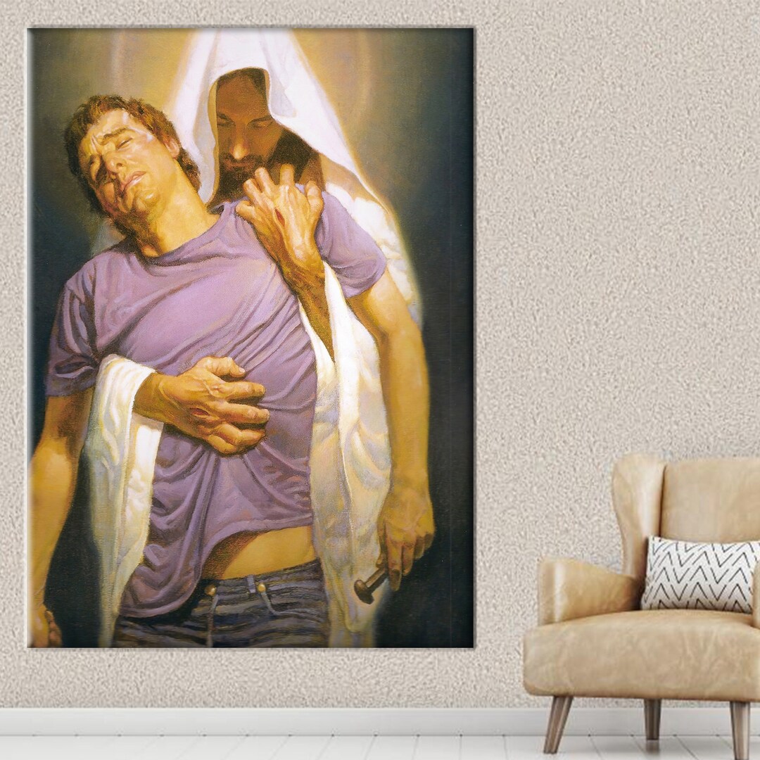 Jesus Christ, Abstract Canvas, Modern Art Canvas, Jesus Painting Wall