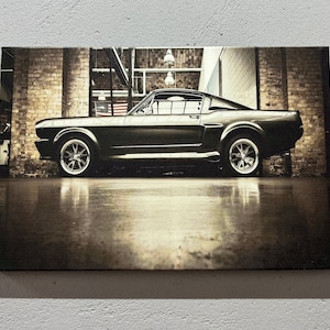 Auto Liebhaber Geschenk Kunst, Der Ford mustang Wandkunst, Vintage Auto Kunst Leinwand, Retro Auto Kunst, Büro Leinwand Kunst, motivierende Kunst, Auto Kunst,