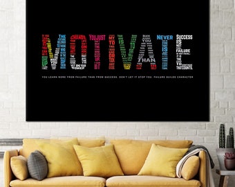 Motivate, Motivational Artwork, Workplace Wall Art, Positive Art, Inspirational Printed, Positive Quotes Wall Art, Motivation Poster,