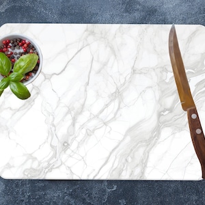 Modern Cutting Board, White Marble Serving Board, Grey Marble Chopping Board, Marble Cutting Board, Picnic Cutting Board,