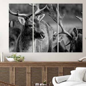 Deer Wildlife Photo Print, Loft Poster, Deer Photo Canvas, Wildlife Canvas Art, Deer Printed, Animal Wall Art, Animalistic Printed, image 2