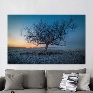 Canvas Home Decor, Large Wall Art, Canvas Decor, Tree, Tree Landscape Wall Art, Sunset View Art, Nature Landscape Wall Art,