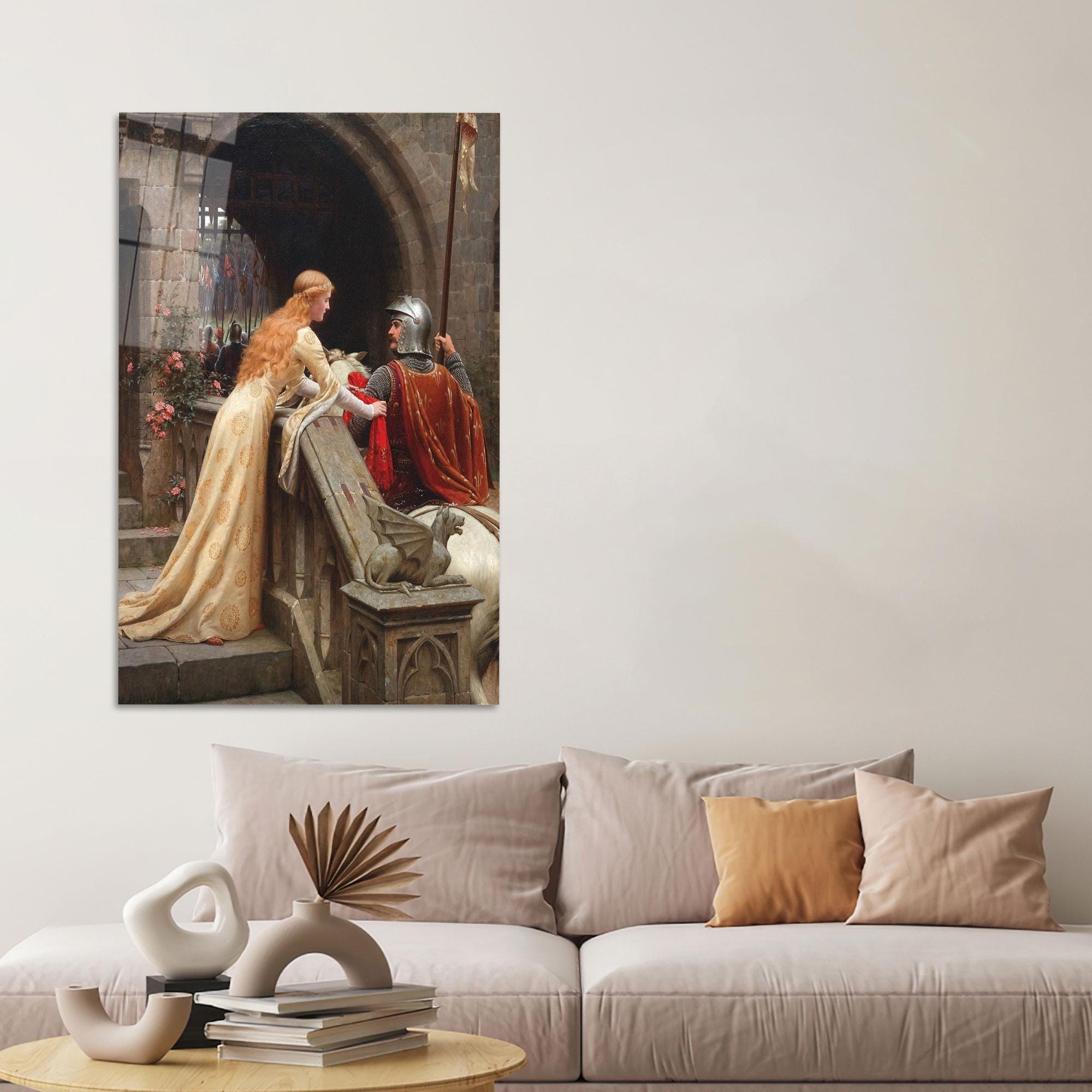 エドマンド・ブレア・レイトン「God Speed」ガラスアートプリント