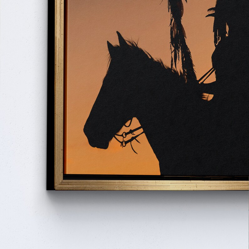 Native Woman Poster, American Woman Canvas, Indian Woman Artwork, Modern Canvas Art, Native American Art, Horse Canvas Art, image 8