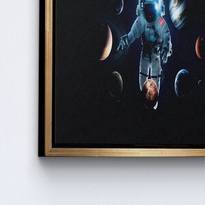 Solar System Wall Art, Modern Canvas Art, Space Wall Decor, Astronaut Printed, Abstract Wall Art, Kids Printed, Space Landscape Wall Decor, image 8
