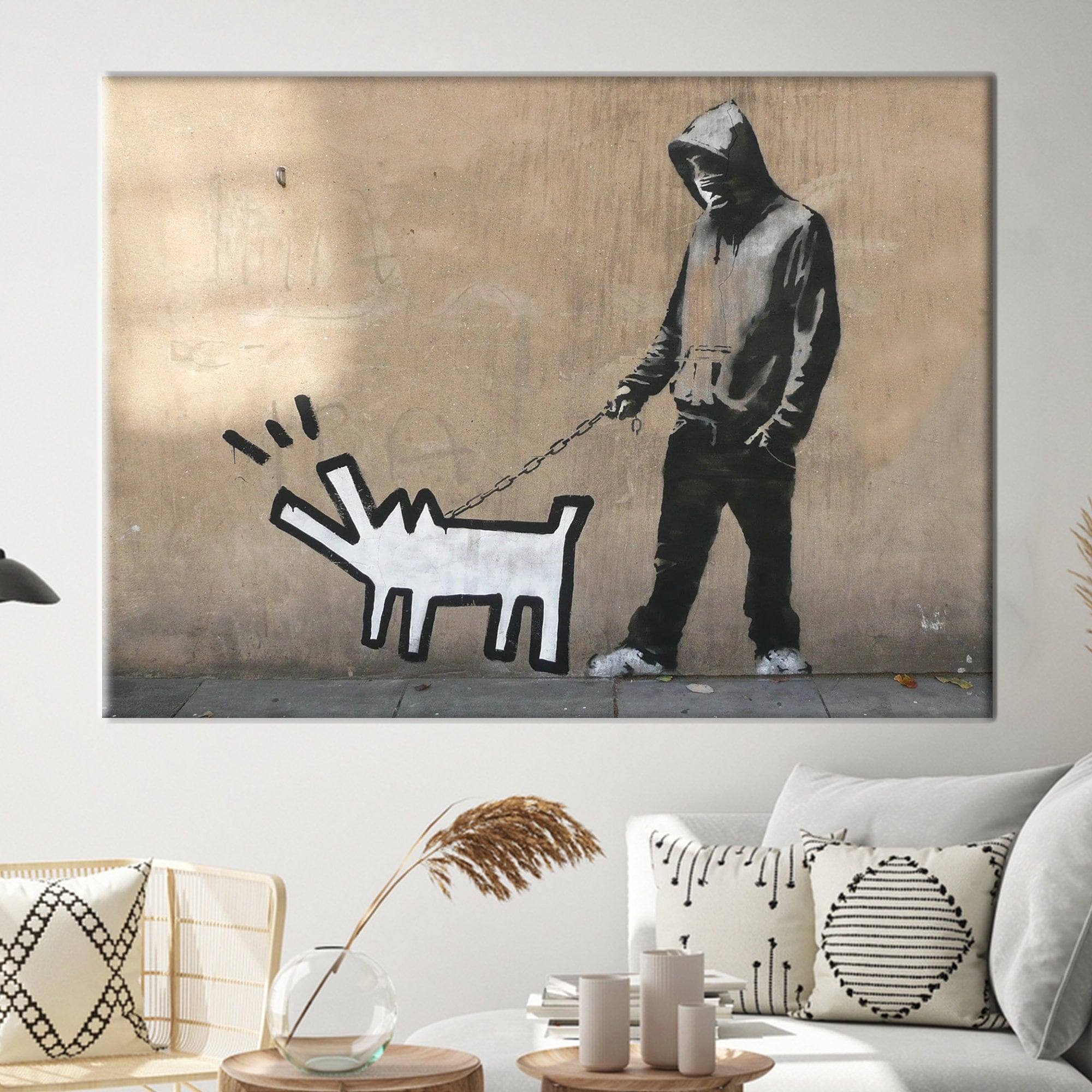 Banksy Barking Dog, Painting Wall Decor, Banksy Barking Dog