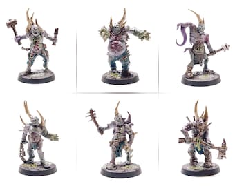Set of Six Painted Poxwalker Warhammer Miniatures (professionally