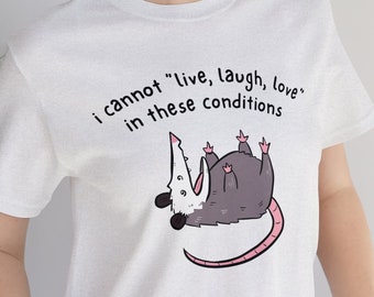 Live Laugh Love Shirt | Cute Opossum Tee | Opossum Gift | Sarcastic Shirts | Opossums Lover Shirt | Opossum Lover Gift | Funny Gift Idea
