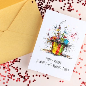 Funny Purim Card: Mishloach Manot Gift (Digital Download)