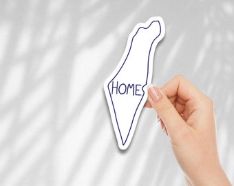 Israel is Home Jewish Heritage Sticker Zionist Pride Gift Idea Jewish Gift Idea Jewish Homeland Waterproof Sticker Blue and White Sticker
